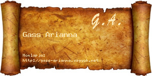 Gass Arianna névjegykártya